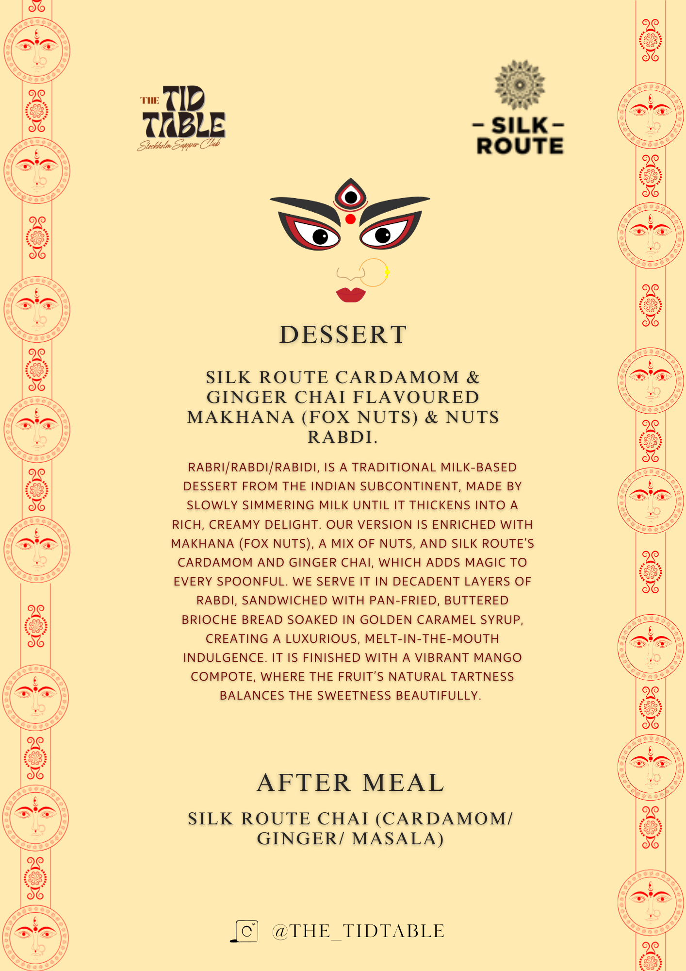 The Tidtable - Swedish and Indian fusion dinner, next 31st of October