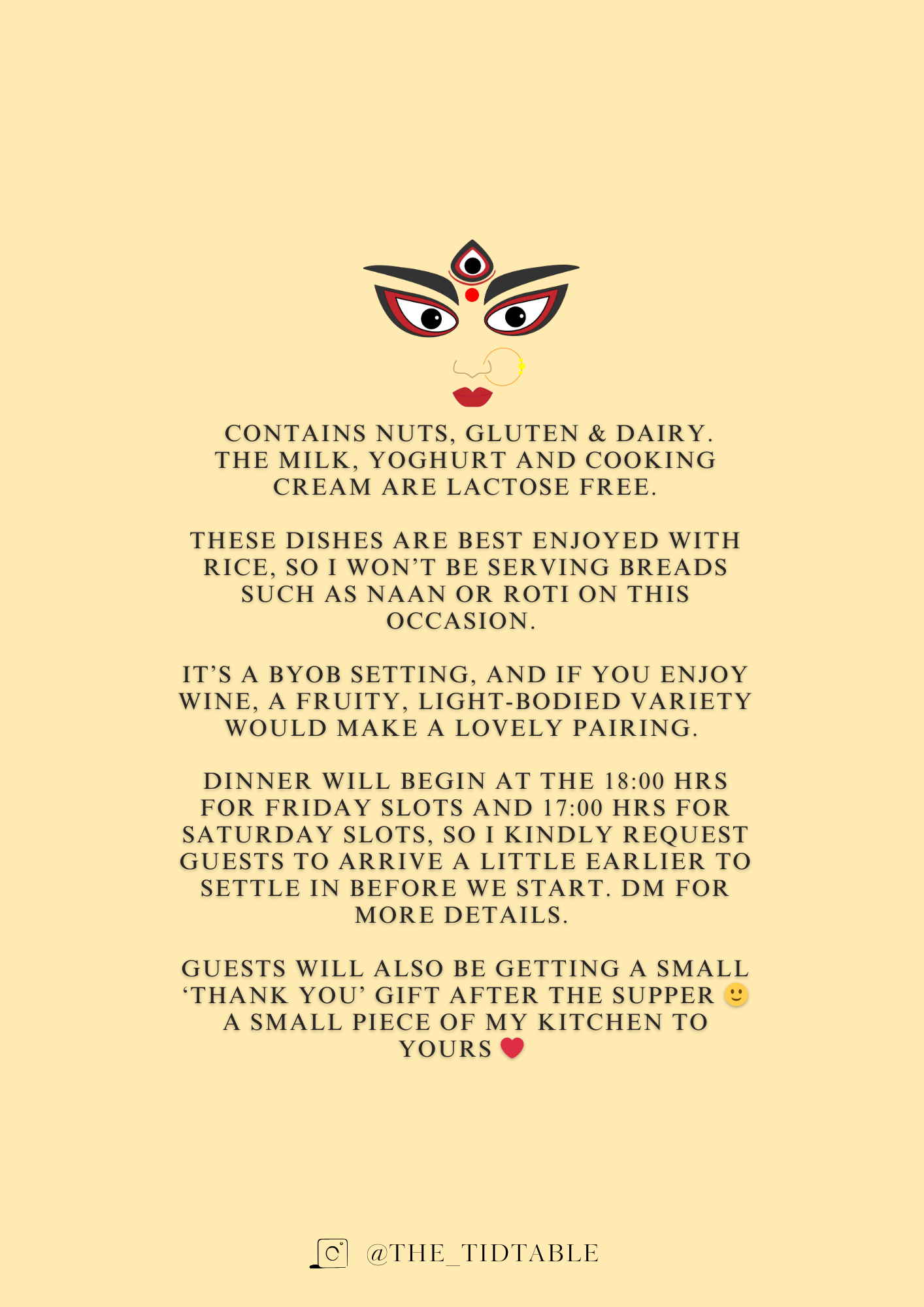 The Tidtable - Swedish and Indian fusion dinner, next 31st of October