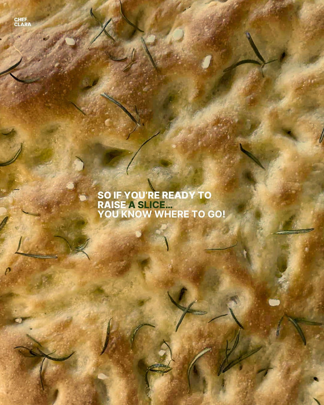 Fikaccia, private delivery by Chef Clara