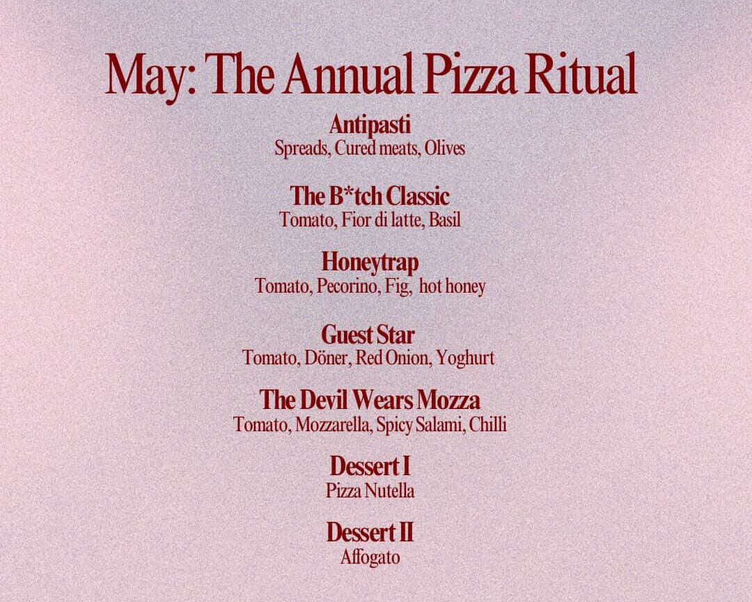 Annual Pizza Ritual by À Table and Amanda Li
