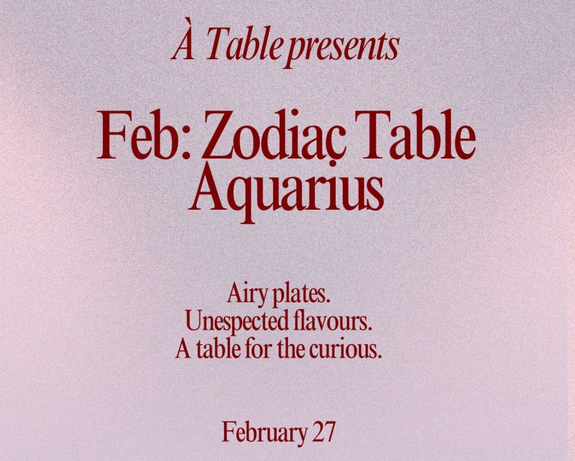 Zodiac Table Aquarius by À Table