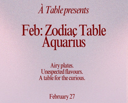 Zodiac Table Aquarius by À Table